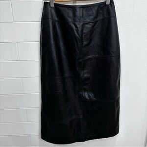Black Leather Skirt Mid Length  Caslon Nordstrom Genuine Leather Pencil Skirt